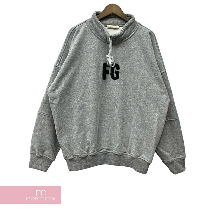 FEAR OF GOD Sixth Collection Everyday FG Sweatshirt フィアオブゴッド 6thコレクション エブリデイFGスウェットシャツ パイル地ロゴ グレー サイズL 【240517】【中古-A】【me04】