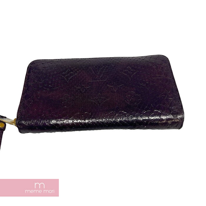 ルイヴィトン モノグラム財布（メンズ） 【BIG PRICE OFF】LOUIS VUITTON Monogram Python Zippy Wallet M91449 ルイヴィトン モノグラムパイソンジッピーウォレット 蛇革 ラウンドジップ 長財布 モノグラム総柄 オーブ ワインレッド 【240519】【新古品】【me04】