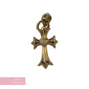 CHROME HEARTS 22K CH Cross Heart Charm クロムハーツ 22K CHハートクロスチャーム パヴェダイヤモンド クロス ペンダント ヘッド ネックレストップ 22金 ゴールド 【240107】【中古-A】【me04】