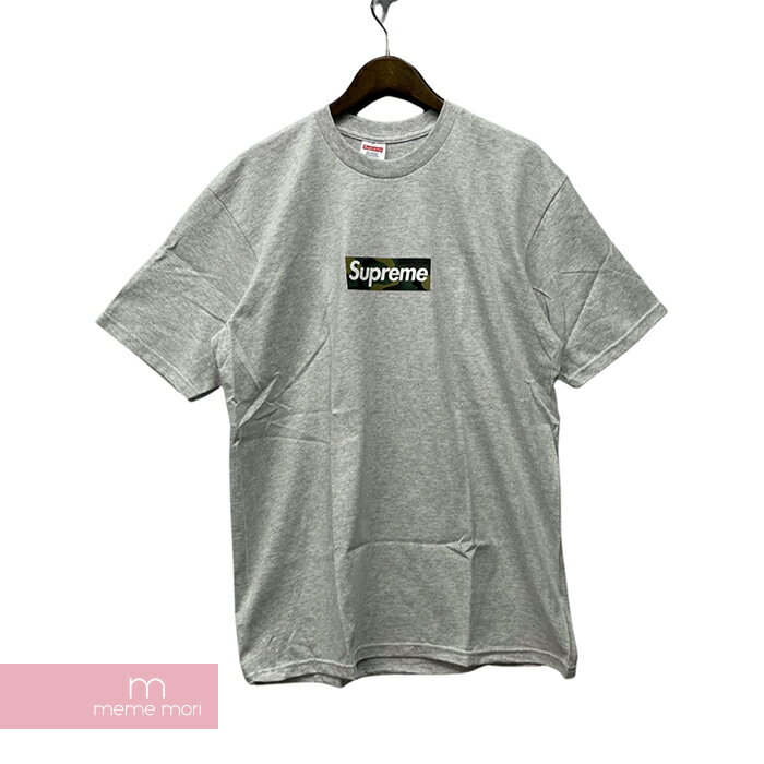 Supreme 2023AW Box Logo Tee Black シュプリーム ボックスロゴTシャツ ブラック 半袖カットソー 迷彩 Camo Box グレー サイズL 【240114】【新古品】【me04】