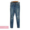 CELINE Washed Skinny Denim N112 640E 07WS セリーヌ ウォッシュドスキニームデニムパンツ ジーンズ ダメージ加工 インディゴ サイズ25 