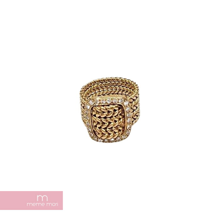 HERMES 1980's Yellow Gold And Diamond Ring ᥹ ɥɥ  ɥ꡼ 12 240127ۡ-Aۡme04