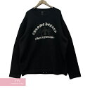 CHROME HEARTS Ynot Cashmere Knit クロムハーツ ワイノットカシミヤニット セーター クロスレザーパッチ セメタリークロス ロゴ刺繍 シルバープレート ブラック サイズXL 