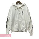 CHROME HEARTS Arm Logo Zip Up Hoodie クロムハーツ アームロゴジップアップフーディ パーカー ホワイト サイズL 