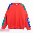 Supreme 2019SS Formula Crewneck シュプリーム フォーミュラクルーネック スウェット トレーナー 袖ロゴ レッド サイズL【211207】【新古品】【me04】