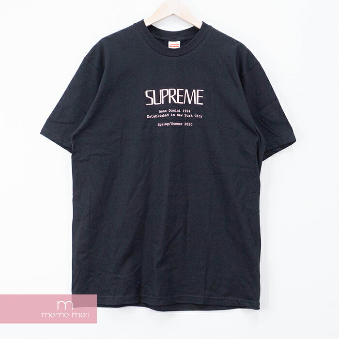 Supreme 2020SS Anno Domini Tee シュプリーム アノドミニTシャツ 半袖カットソー ロゴプリント ブラック サイズL
