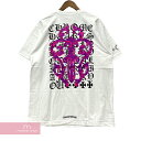 CHROME HEARTS DAGGER EYE CHART Tee クロムハーツ ダガーアイチャートTシャツ 半袖カットソー 胸ポケット ホワイト×パープル サイズL