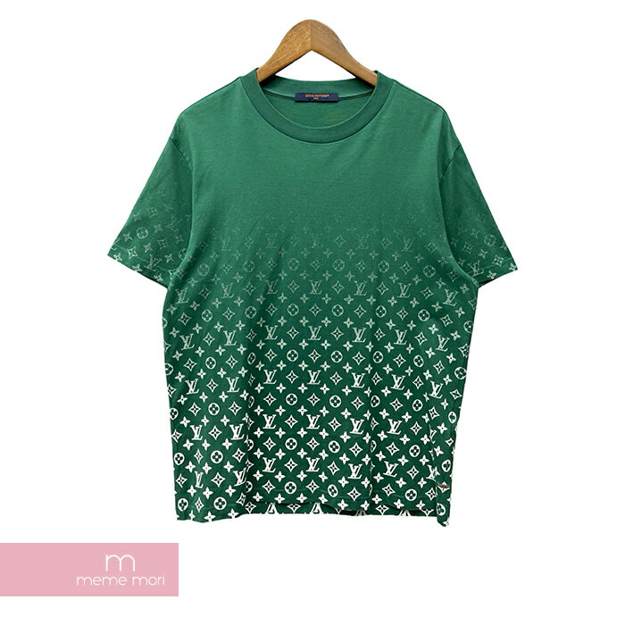 【BIG PRICE OFF】LOUIS VUITTON 2023AW LVSE Monogram Gradient T-shirt 1A8HKJ ルイヴィトン モノグラムグラディエントTシャツ 半袖カットソー グラデーション 総柄ロゴ グリーン サイズL 【240512】【新古品】【me04】