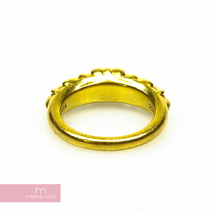 【セール】CHROME HEARTS BABY CLSC FLRL CRS クロムハーツ ベイビークラシックフローラルクロスリング ダイヤ 指輪 アクセサリー 22K 22金 ゴールド サイズ8号【210404】【中古-A】【me04】