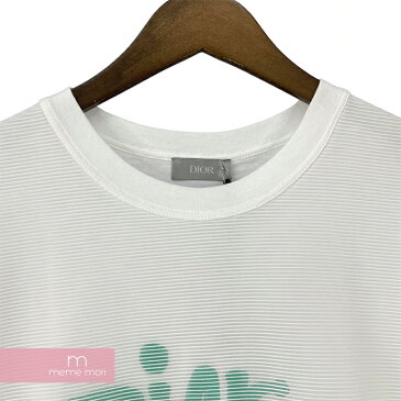 【SALE】Dior×Shawn Stussy 2020AW Layard Tee 033J645A0629 ディオール×ショーン・ステューシー レイヤードTシャツ 半袖 カットソー ロゴ刺繍 メッシュ ホワイト サイズS【210725】【新古品】【me04】