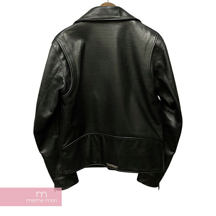 CHROME HEARTS BASIC MOTO クロムハーツ ベーシックモト ダブルライダースジャケット レザージャケット ダガージップ クロスボール カウレザー ブラック サイズM 【220708】【中古-A】【me04】