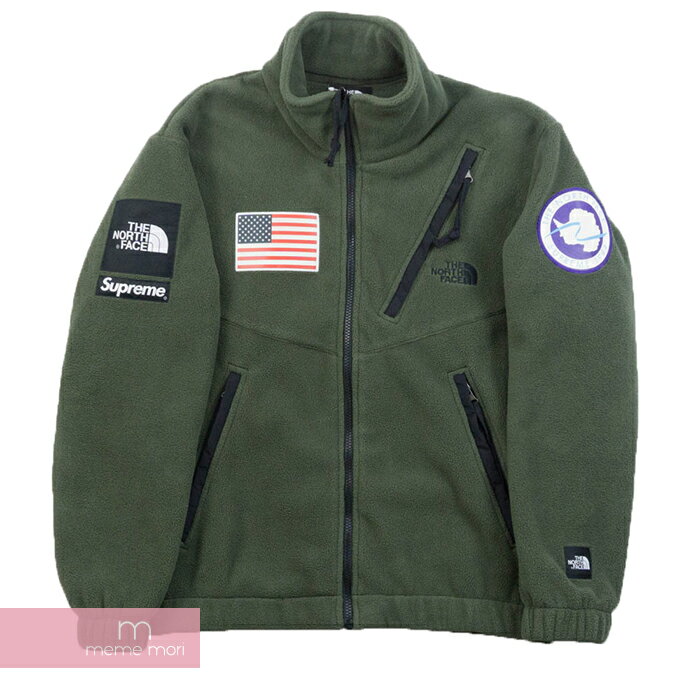 Supreme×THE NORTH FACE 2017SS Trans Antarctica Expedition Fleece Jacket シュプリーム×ノースフェイス トランスアンタクティカエクスペディションフリースジャケット 星条旗 オリーブ サイズXL【220604】【新古品】【me04】