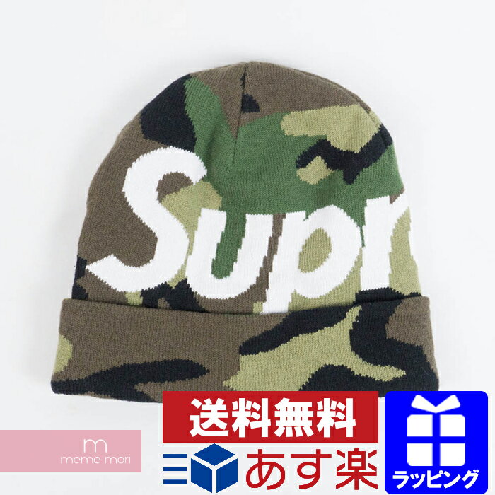 Supreme 2017AW Big Logo Beanie シュプリーム ビッグロゴビーニー ニットキャップ ニット帽 カモフラ柄 カーキ プレゼント ギフト【新古品】