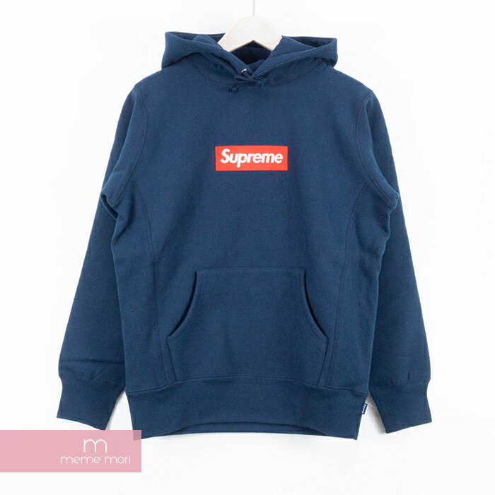 シュプリーム Supreme 2016AW Box Logo Hooded Sweatshirt シュプリーム ボックスロゴフーデッドスウェットシャツ プルオーバーパーカー ネイビー サイズS【220612】【新古品】【me04】