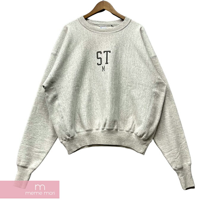 SAINT Mxxxxxx 2022AW Crew Sweat STM SM-A22-0000-018 セントマイケル STMクルースウェット クルーネック トレーナー ダメージ・ヴィンテージ加工 グレー サイズL【230412】【新古品】【me04】