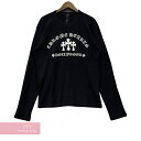 CHROME HEARTS Y NOT Cemetery Cross Thermal L/S Tee クロムハーツ ワイノットセメタリークロスサーマルロングスリーブTシャツ 長袖カットソー ロンT ワッフル ロゴ刺繍 King Taco キングタコ ブラック サイズL【231118】【新古品】【me04】