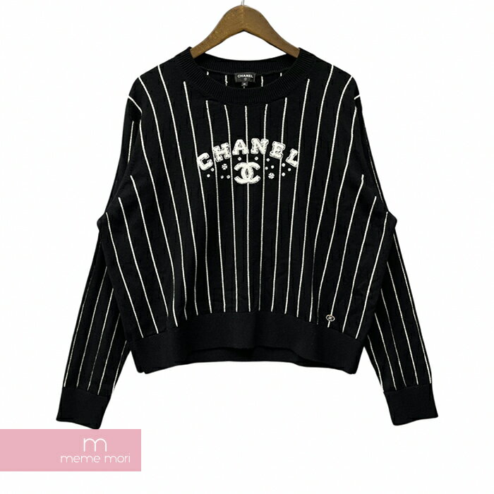 BIG PRICE OFFCHANEL 2023SS Stripe Cashmere Sweater P74734K10713 ͥ ȥ饤ץߥ䥻 ˥å ޡ ѥϥѥå ֥å 50231120ۡ-Aۡme04