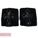 【BIG PRICE OFF】CHROME HEARTS Cross Sweat Band クロムハーツ クロスウェットバンド リストバンド パテントレザークロスパッチ タオ..