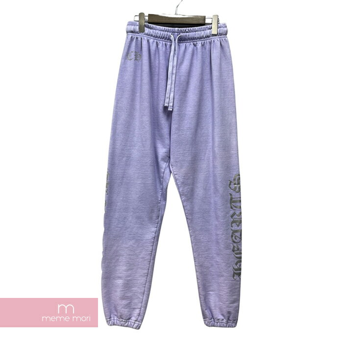 【BIG PRICE OFF】CHROME HEARTS Miami Limited Sweat Pants クロムハーツ マイアミ限定スウェットパンツ ロゴプリント 裏起毛 染め加工 ライトパープル サイズM 【231211】【中古-A】【me04】