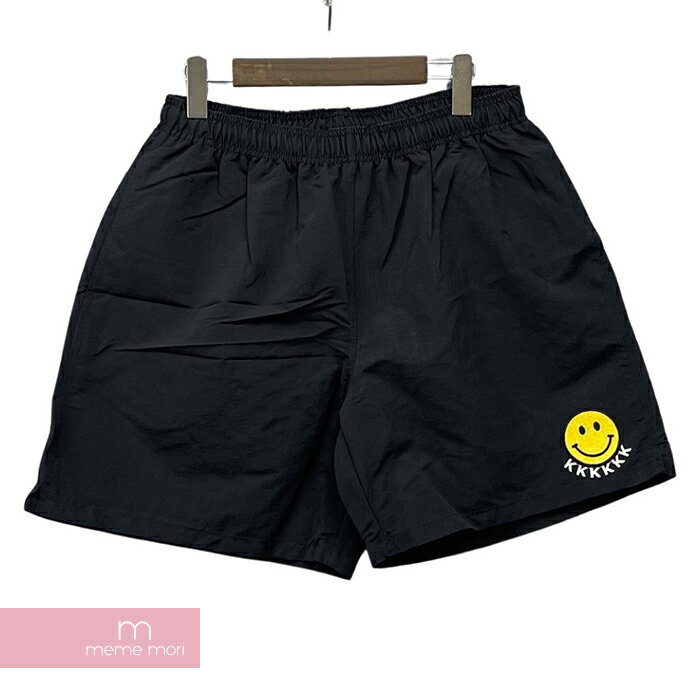 KKKKKK Smile Pants Black KKKKKK スマイルパンツ ショーツ ショートパンツ ハーフパンツ 刺繍ロゴ ブラック【220528】【新古品】【me04】