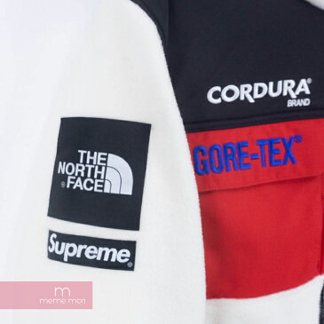 【セール】Supreme×THE NORTH FACE 2018AW Expedition Fleece Jacket シュプリーム×ノースフェイス エクスペディションフリースジャケット パピルス レッド×ホワイト サイズS【200126】【中古-A】