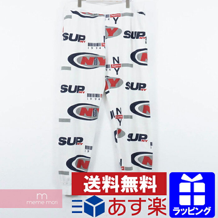 Supreme 2018AW Supreme NY Waffle Thermal Pant シュプリーム シュプリームニューヨークワッフルサーマルパンツ スウェットパンツ 総柄ロゴ ホワイト×マルチカラー サイズL【181219】【新古品】