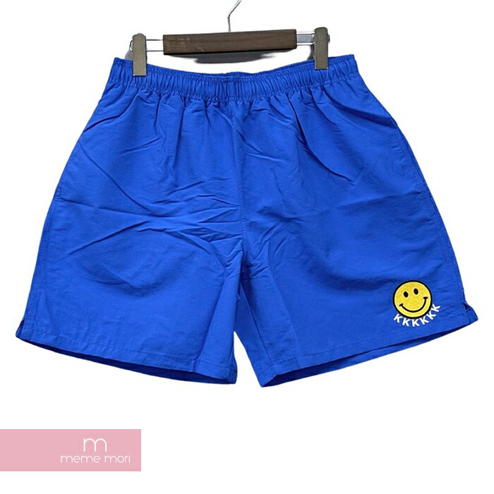 KKKKKK Smile Pants Blue KKKKKK スマイルパンツ ショーツ ショートパンツ ハーフパンツ 刺繍ロゴ ブルー【220528】【新古品】【me04】