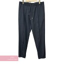 Dior Track Pants Blue Striped Wool Blend Canvas 113C122A5628_C589 ディオールオム ウールブレンドキャンバスブルーストライプトラックパンツ トラウザーパンツ 裾ジップ ネイビーブルー×グリーン サイズ48 【221122】【中古-A】【me04】