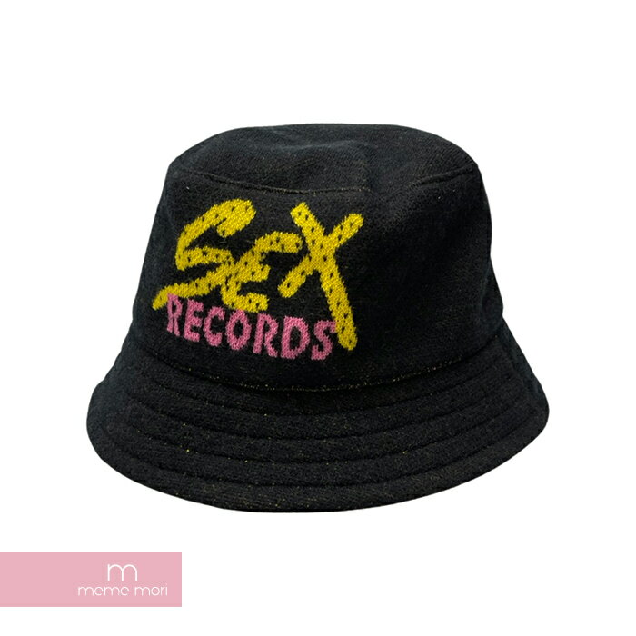 CHROME HEARTS×MATTY BOY Sex Records Cashmere Bucket Hat クロムハーツ×マッティボーイ セックスレコードカシミヤバケットハット シルク混 帽子 ブラック サイズM/58.5cm 【221123】【中古-A】【me04】