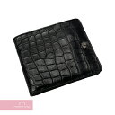 CHROME HEARTS 1SNAP ALLIGATOR クロムハーツ 1スナップアリゲーター レザーウォレット 二つ折り財布 クロスボールボタン ブラック【221022】【中古-A】【me04】