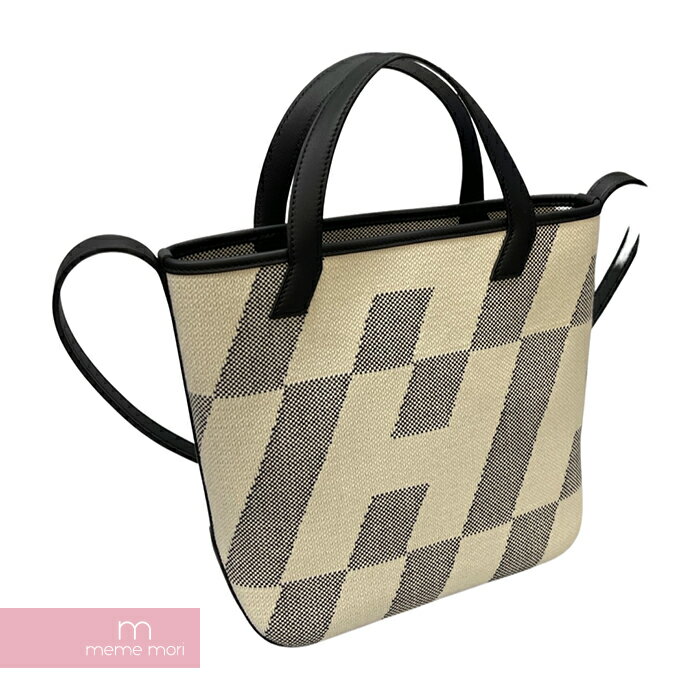 HERMES Cabas H en Biais 27 Bag H082830CAAE エルメス Hアンビエ27 トートバッグ ショルダー 2way ロゴ 素材切替 ブラック×アイボリー【221022】【中古-A】【me04】のサムネイル