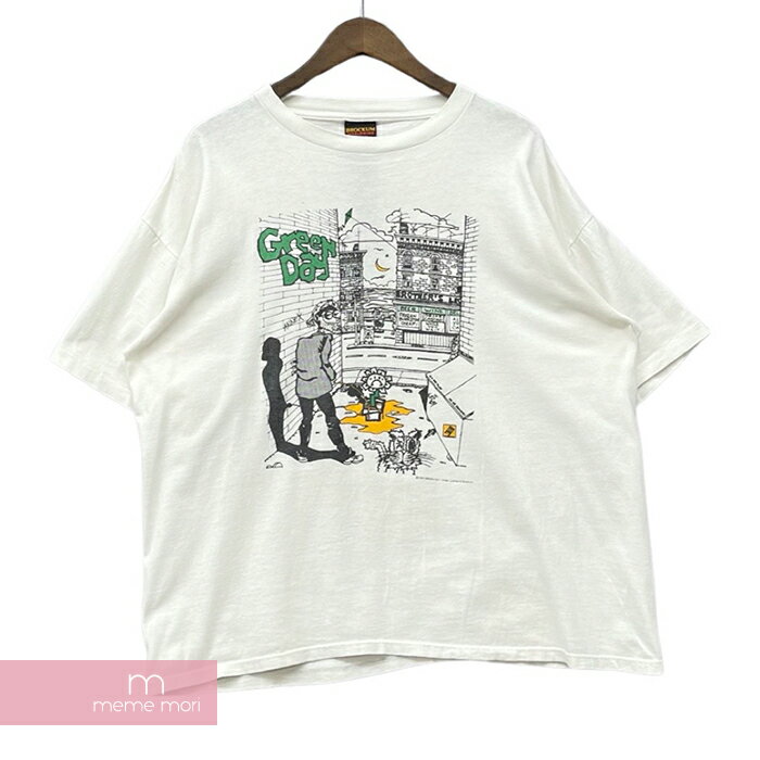 Green Day Print Tee グリーンデイ プリントTシャツ 半袖カットソー ロックT BROCKUMタグ ヴィンテージ 古着 ホワイト サイズXL【220524】【中古-B】【me04】