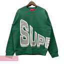 シュプリーム トレーナー メンズ Supreme 2018SS Side Arc Crewneck シュプリーム サイドアーチクルーネック スウェット トレーナー ロゴ グリーン サイズM 【220828】【新古品】【me04】