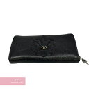 クロムハーツ 財布（メンズ） CHROME HEARTS REC F ZIP #2 WALLET BS FLUER クロムハーツ レック Fジップウォレット BSフレア キルティングパッチ レザーラウンドジップ 長財布 ブラック 【240207】【新古品】【me04】