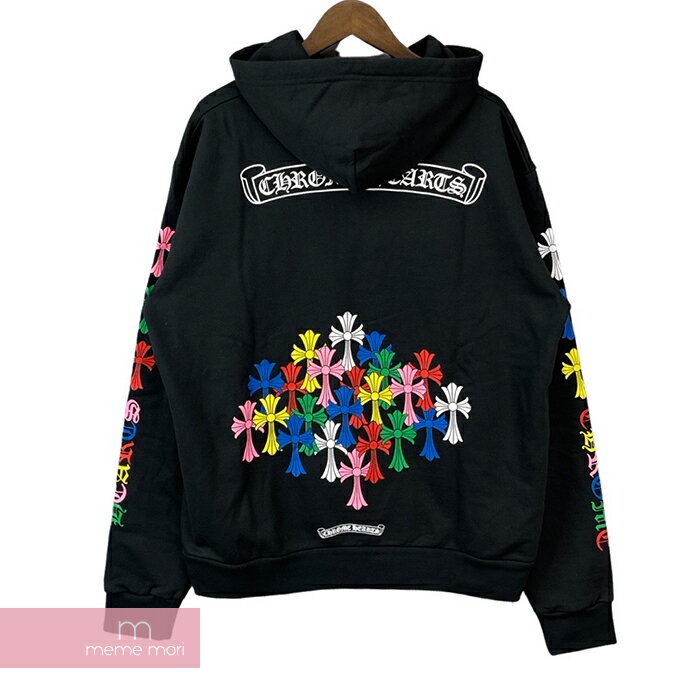 CHROME HEARTS 2022SS MLTCOL CEM CRS Hoodie クロムハーツ マルチセメタリークロスフーディ プルオーバーパーカー プリント ブラック サイズL 【220720】【新古品】【me04】