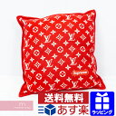 Supreme×Louis Vuitton 2017AW Monogram Pillow MP1886 シュプリーム×ルイヴィトン モノグラムピロウ クッション 枕 カシミヤ混 総柄ロゴ インテリア グッズ レッド【191225】【中古-A】【me04】