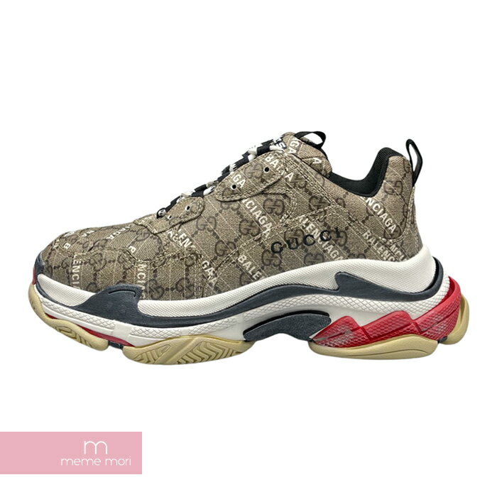 GUCCI×BALENCIAGA 2021AW The Hacker Project Triple S Trainers 681066 ULZ10 9795 グッチ×バレンシアガ ザハッカープロジェクト トリプルS トリプルソールスニーカー ローカット 汚れ加工 ベージュ サイズ42(28cm) 【211212】【新古品】【me04】のサムネイル