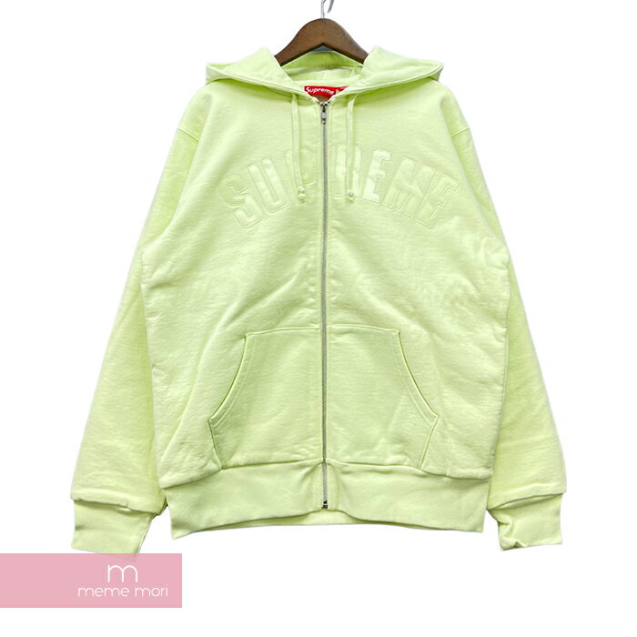 Supreme 2017AW Arc Logo Thermal Zip Up Hooded Sweatshirt Pale Lime シュプリーム アーチロゴサーマルジップアップフーデッドスウェットシャツ ペールライム パーカー ライムグリーン サイズS【221117】【新古品】【me04】