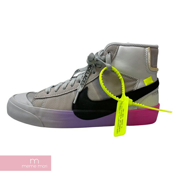 OFF-WHITE×NIKE×Serena Williams 2018AW THE 10 BLAZER MID Queen AA3832-002 オフホワイト×ナイキ×セリーナ・ウィリアムズ ブレーザーミッド クイーン ハイカットスニーカー グレー サイズUS6.5(24.5cm) 【220714】【新古品】【me04】