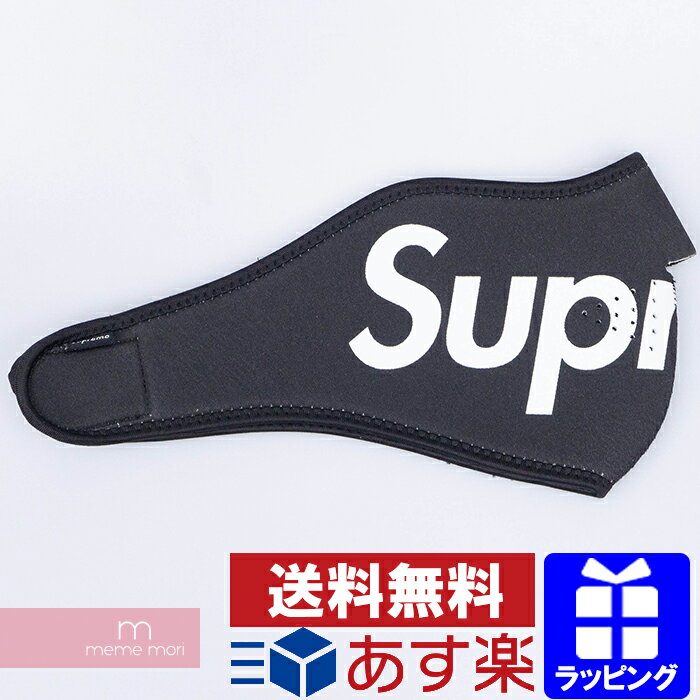 Supreme 2014AW Neoprene Face Mask シュプリーム ネオプレーンフェイスマスク ロゴプリント フルロゴ ブラック【200618】【中古-A】