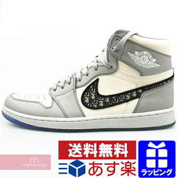 【GWセール】Dior×NIKE Jordan Brand 2020SS AIR JORDAN 1 HIGH OG CN8607-002 ディオール×ナイキ ジョーダンブランド エアジョーダン1 ハイカットスニーカー グレー サイズ44/US10(28cm)【210429】【中古-A】【me04】