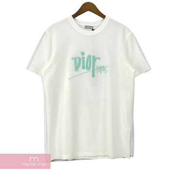 【SALE】Dior×Shawn Stussy 2020AW Layard Tee 033J645A0629 ディオール×ショーン・ステューシー レイヤードTシャツ 半袖 カットソー ロゴ刺繍 メッシュ ホワイト サイズS【210725】【新古品】【me04】
