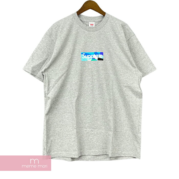 Supreme×Emilio Pucci 2021SS Box Logo Tee シュプリーム×エミリオプッチ ボックスロゴTシャツ 半袖カットソー プリント グレー×ブルー サイズL【210727】【新古品】【me04】