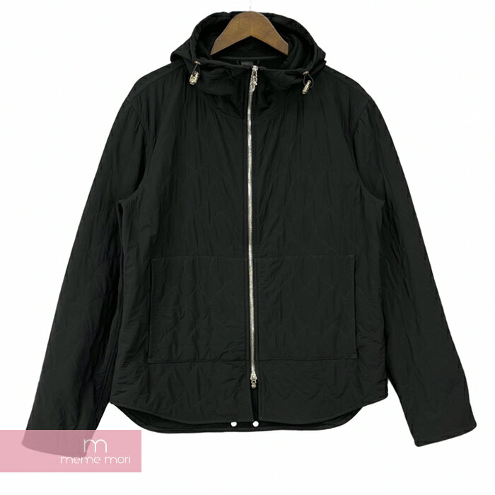 CHROME HEARTS Nylon Zip Up Hoodie Jacket クロムハーツ ナイロンジップアップフーディジャケット フーディッドブルゾン ダガー ブラック サイズL 【211101】【中古-B】【me04】