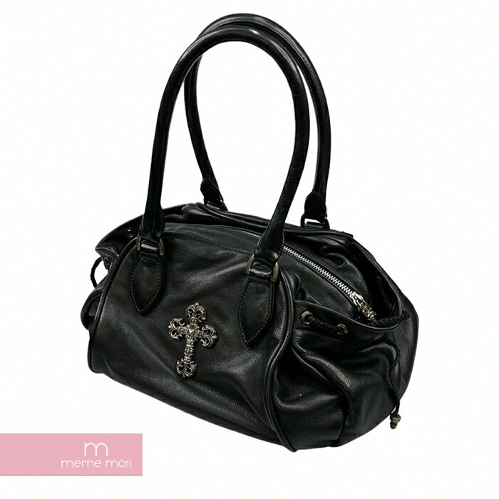 CHROME HEARTS Filligree Cross Leather Hand Bag クロムハーツ フィリグリークロスレザーハンドバッグ ダガー 鞄 ブラック 【211111】【中古-B】【me04】