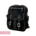 CHROME HEARTS Leather Suede MIni Backpack クロムハーツ レザースエードバックパック リュック ダガー クロス ブラック 【211113】【中古-A】【me04】