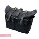 CHROME HEARTS Denim Tote Bag クロムハーツ デニムトートバッグ レザー クロスボール ダークインディゴ 【211113】【中古-A】【me04】