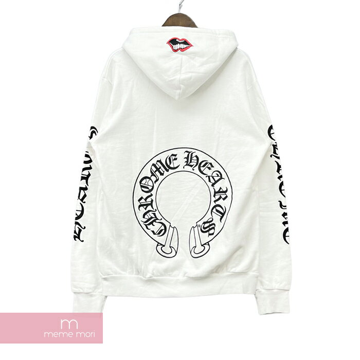 【BIG PRICE OFF】CHROME HEARTS×MATTY BOY Chomper Horseshoe Hoodie クロムハーツ×マッティボーイ チョンパーホースシューフーディ プルオーバーパーカー ホワイト サイズL 【240414】【新古品】【me04】