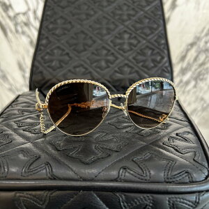 CHANEL 2019SS Chain Around Coco Chain Panto Shape Sunglasses 4242 C395-S5 Size 55□17 135 シャネル チェーンアラウンド ココチェーンパントシェイプ サングラス 4242 C395-S5 ココマーク ゴールド金具 ゴールド×ブラウン サイズ55□17 135【251008】【新古品】