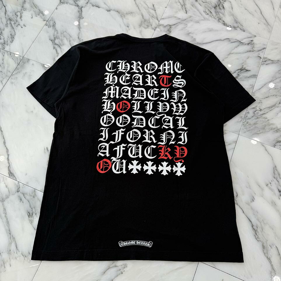 CHROME HEARTS Made In Hollywood Vertical Logo Te
